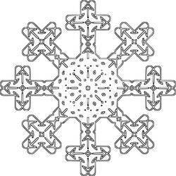 Disegno da colorare: Mandala con fiocchi di neve (Mandala) #117688 - Pagine da Colorare Stampabili Gratuite