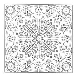 Disegno da colorare: Mandala con fiocchi di neve (Mandala) #117773 - Pagine da Colorare Stampabili Gratuite