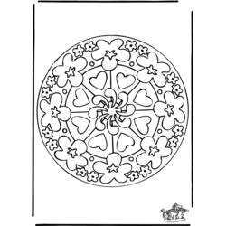 Disegno da colorare: Mandala del cuore (Mandala) #116682 - Pagine da Colorare Stampabili Gratuite
