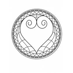 Disegno da colorare: Mandala del cuore (Mandala) #116687 - Pagine da Colorare Stampabili Gratuite