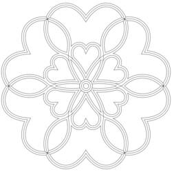 Disegno da colorare: Mandala del cuore (Mandala) #116700 - Pagine da Colorare Stampabili Gratuite