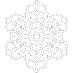 Disegno da colorare: Mandala del cuore (Mandala) #116701 - Pagine da Colorare Stampabili Gratuite