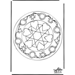 Disegno da colorare: Mandala del cuore (Mandala) #116713 - Pagine da Colorare Stampabili Gratuite