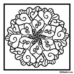 Disegno da colorare: Mandala del cuore (Mandala) #116715 - Pagine da Colorare Stampabili Gratuite