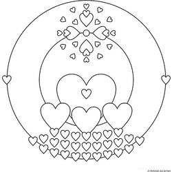 Disegno da colorare: Mandala del cuore (Mandala) #116718 - Pagine da Colorare Stampabili Gratuite