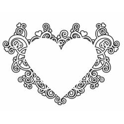 Disegno da colorare: Mandala del cuore (Mandala) #116728 - Pagine da Colorare Stampabili Gratuite