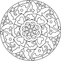 Disegno da colorare: Mandala di Farfalle (Mandala) #117392 - Pagine da Colorare Stampabili Gratuite