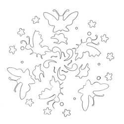 Disegno da colorare: Mandala di Farfalle (Mandala) #117399 - Pagine da Colorare Stampabili Gratuite