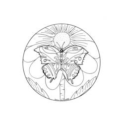 Disegno da colorare: Mandala di Farfalle (Mandala) #117404 - Pagine da Colorare Stampabili Gratuite