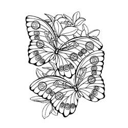 Disegno da colorare: Mandala di Farfalle (Mandala) #117423 - Pagine da Colorare Stampabili Gratuite