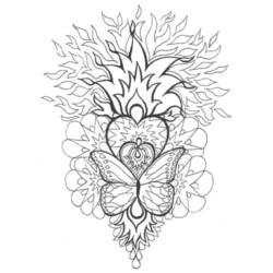 Disegno da colorare: Mandala di Farfalle (Mandala) #117430 - Pagine da Colorare Stampabili Gratuite