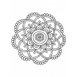 Disegno da colorare: Mandala di fiori (Mandala) #117032 - Pagine da Colorare Stampabili Gratuite