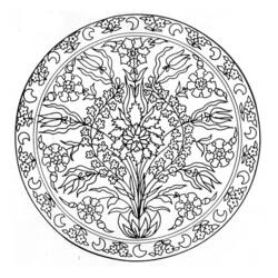 Disegno da colorare: Mandala di fiori (Mandala) #117047 - Pagine da Colorare Stampabili Gratuite