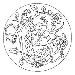 Disegno da colorare: Mandala di fiori (Mandala) #117048 - Pagine da Colorare Stampabili Gratuite