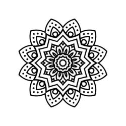 Disegno da colorare: Mandala di fiori (Mandala) #117051 - Pagine da Colorare Stampabili Gratuite
