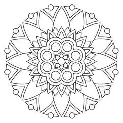 Disegne da colorare: Mandala di fiori - Pagine da Colorare Stampabili Gratuite
