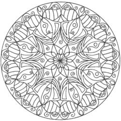 Disegno da colorare: Mandala di fiori (Mandala) #117068 - Pagine da Colorare Stampabili Gratuite