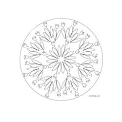 Disegno da colorare: Mandala di fiori (Mandala) #117070 - Pagine da Colorare Stampabili Gratuite