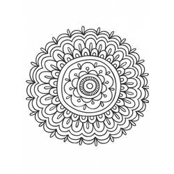 Disegno da colorare: Mandala di fiori (Mandala) #117073 - Pagine da Colorare Stampabili Gratuite