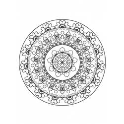 Disegno da colorare: Mandala di fiori (Mandala) #117074 - Pagine da Colorare Stampabili Gratuite