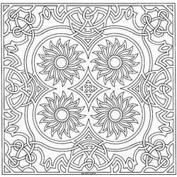 Disegno da colorare: Mandala di fiori (Mandala) #117078 - Pagine da Colorare Stampabili Gratuite