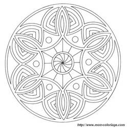 Disegno da colorare: Mandala di fiori (Mandala) #117079 - Pagine da Colorare Stampabili Gratuite