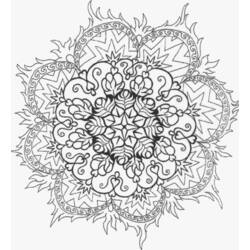 Disegno da colorare: Mandala di fiori (Mandala) #117089 - Pagine da Colorare Stampabili Gratuite