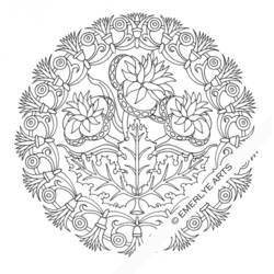 Disegno da colorare: Mandala di fiori (Mandala) #117091 - Pagine da Colorare Stampabili Gratuite