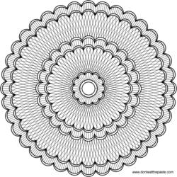 Disegno da colorare: Mandala di fiori (Mandala) #117101 - Pagine da Colorare Stampabili Gratuite