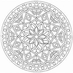 Disegno da colorare: Mandala di fiori (Mandala) #117104 - Pagine da Colorare Stampabili Gratuite