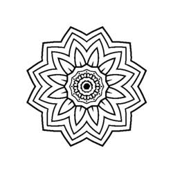 Disegno da colorare: Mandala di fiori (Mandala) #117121 - Pagine da Colorare Stampabili Gratuite