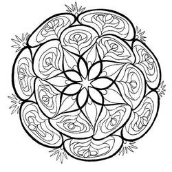 Disegno da colorare: Mandala di fiori (Mandala) #117138 - Pagine da Colorare Stampabili Gratuite