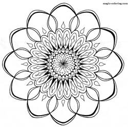 Disegno da colorare: Mandala di fiori (Mandala) #117143 - Pagine da Colorare Stampabili Gratuite