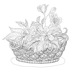 Disegno da colorare: Mandala di fiori (Mandala) #117149 - Pagine da Colorare Stampabili Gratuite