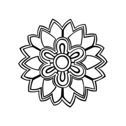 Disegno da colorare: Mandala di fiori (Mandala) #117171 - Pagine da Colorare Stampabili Gratuite