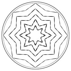 Disegno da colorare: Mandala di stelle (Mandala) #117961 - Pagine da Colorare Stampabili Gratuite