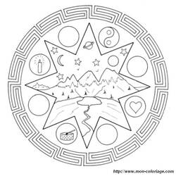 Disegno da colorare: Mandala di stelle (Mandala) #117965 - Pagine da Colorare Stampabili Gratuite