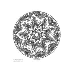 Disegno da colorare: Mandala di stelle (Mandala) #117969 - Pagine da Colorare Stampabili Gratuite