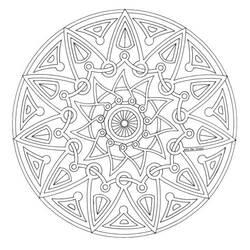 Disegno da colorare: Mandala di stelle (Mandala) #117974 - Pagine da Colorare Stampabili Gratuite
