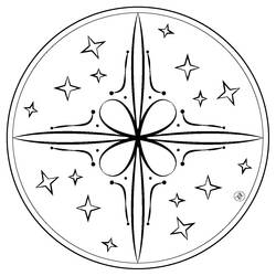 Disegno da colorare: Mandala di stelle (Mandala) #117979 - Pagine da Colorare Stampabili Gratuite
