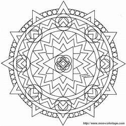 Disegno da colorare: Mandala di stelle (Mandala) #117992 - Pagine da Colorare Stampabili Gratuite