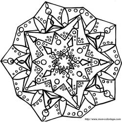Disegno da colorare: Mandala di stelle (Mandala) #117995 - Pagine da Colorare Stampabili Gratuite
