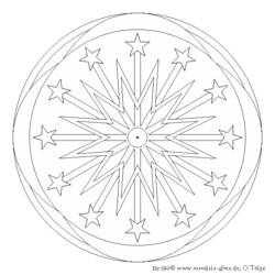 Disegno da colorare: Mandala di stelle (Mandala) #118020 - Pagine da Colorare Stampabili Gratuite