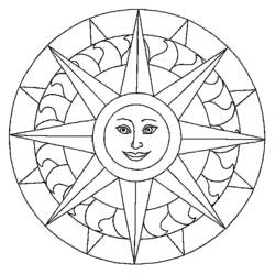 Disegno da colorare: Mandala di stelle (Mandala) #118021 - Pagine da Colorare Stampabili Gratuite