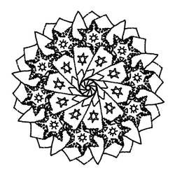 Disegno da colorare: Mandala di stelle (Mandala) #118025 - Pagine da Colorare Stampabili Gratuite