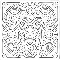 Disegno da colorare: Mandala di stelle (Mandala) #118035 - Pagine da Colorare Stampabili Gratuite
