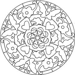 Disegno da colorare: Mandala farfalla (Mandala) #117392 - Pagine da Colorare Stampabili Gratuite
