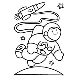 Disegno da colorare: Astronauta (Mestieri e Professioni) #87597 - Pagine da Colorare Stampabili Gratuite