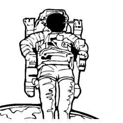 Disegno da colorare: Astronauta (Mestieri e Professioni) #87620 - Pagine da Colorare Stampabili Gratuite