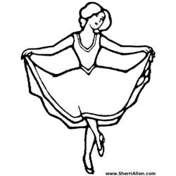 Disegno da colorare: Ballerino / Ballerino (Mestieri e Professioni) #92112 - Pagine da Colorare Stampabili Gratuite